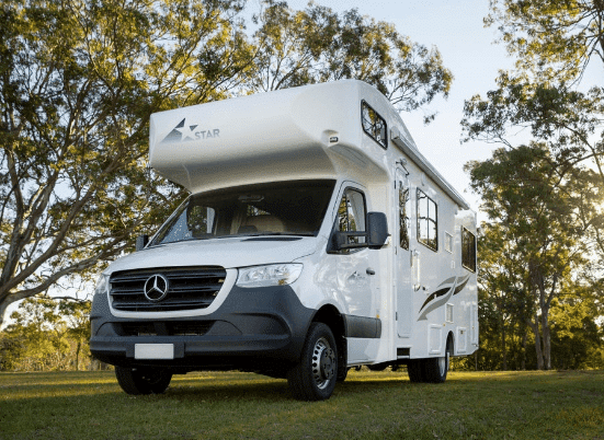 Motorhome in Christchurch, New Zealand.